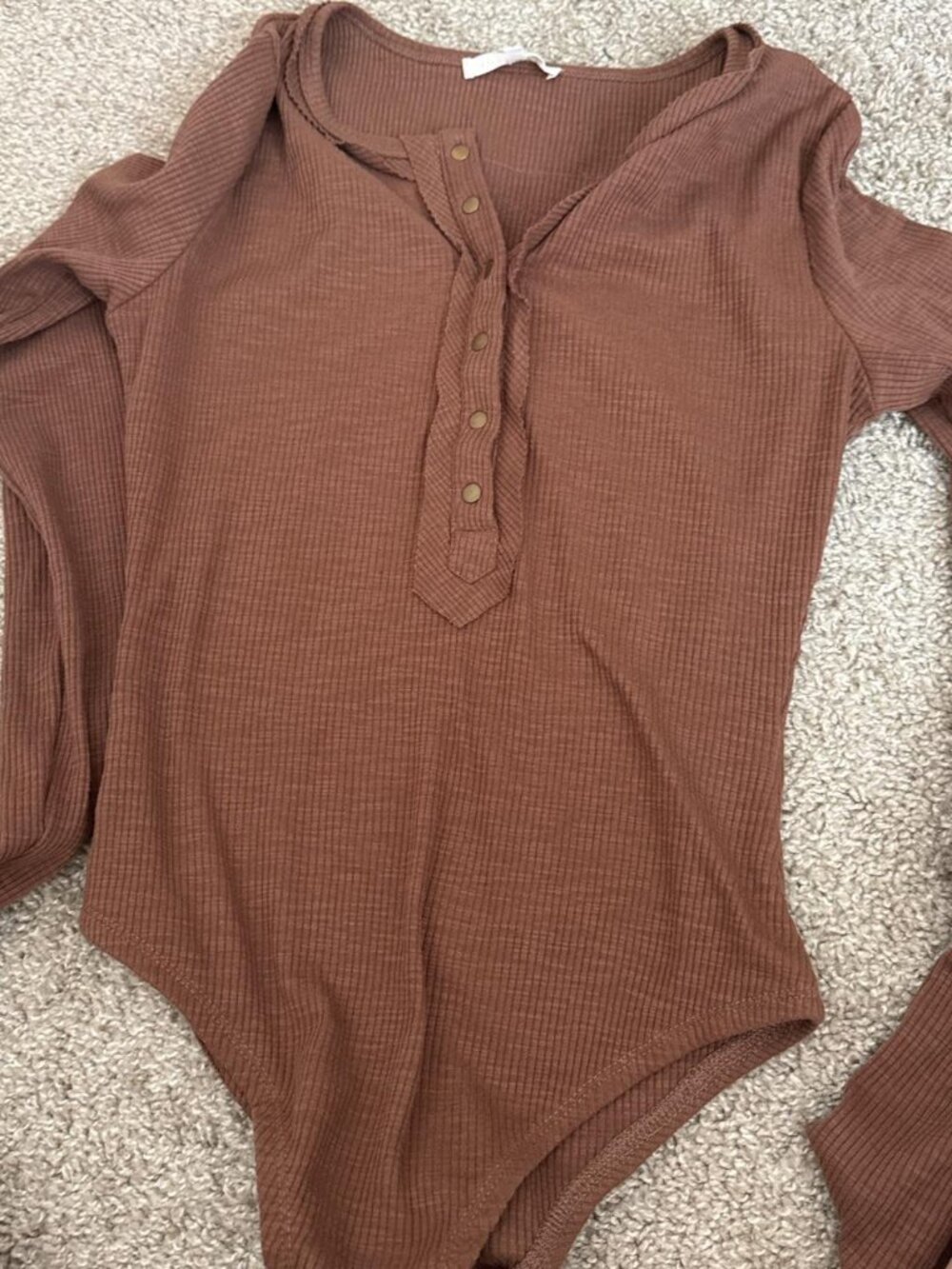 Ces Femme Women's Brown and Orange Bodysuit